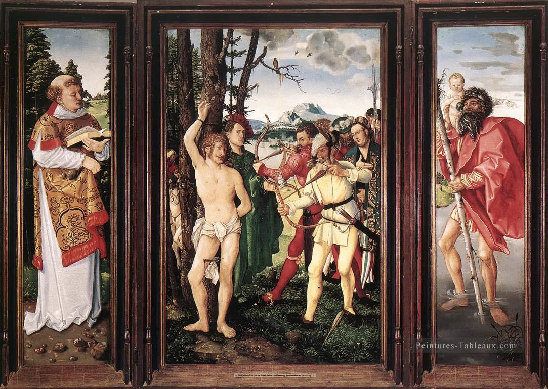 Saint Sébastien retable Renaissance Nu peintre Hans Baldung Peintures à l'huile